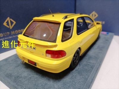 Engup 1 18 斯巴魯翼豹瓦罐旅行車模型 Subaru WRX GF8 1994 黃色