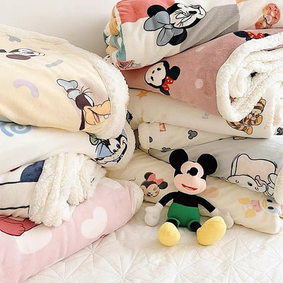 【精品毛毯】迪士尼卡通加厚多功能毛毯/蓋毯