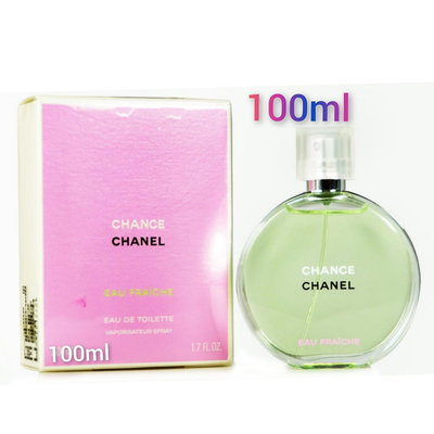 CHANEL Chance 綠色氣息 女性淡香水100ml，公司貨，市價5550元，下單前請先詢問貨量