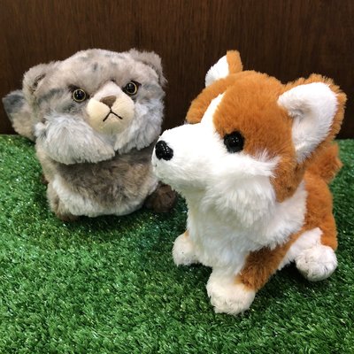 【誠誠小舖】日本進口 正版 動物 SUNLEMON 兔猻 柯基 貓 犬 擬真 絨毛 玩偶 娃娃
