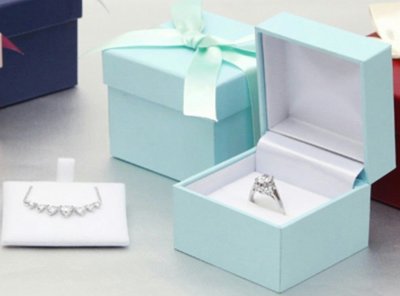 Tiffany藍蝴蝶結獨家設計款戒指/項鍊一盒2用珠寶盒 首飾盒 項鍊盒 戒指盒 包裝盒 紙盒 婚禮小物 收藏盒 禮物盒