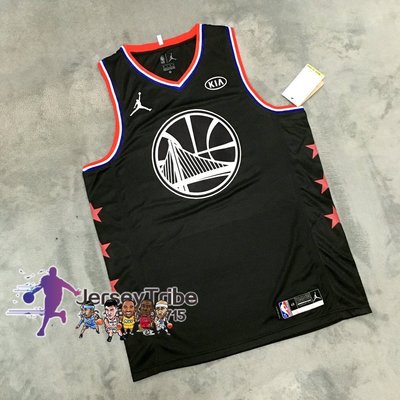 ALL STAR Nba 籃球男士球衣黃金州戰士 #11 Klay Thompson 2019 全明星球衣黑色-master衣櫃3
