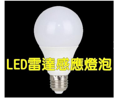 【18W白光感應燈】  雷達感應LED燈 18W  人體感應+光線感應 E27螺口 感應燈泡