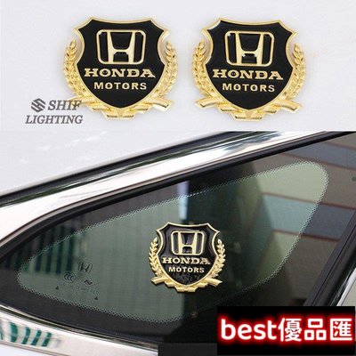 現貨促銷 HONDA 2 X Window 3d 金屬徽章貼紙貼花徽標標誌, 用於本田思域雅閣 Cr-V滿299元出貨