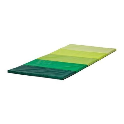 【亮菁菁】PLUFSIG折疊式運動墊 瑜珈墊 遊戲墊 綠色/藍色, 78x185 公分