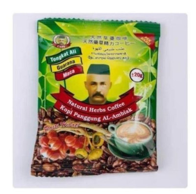 美美小鋪 馬來西亞咖啡 東革阿里 瑪卡綠咖啡 天然草本咖啡20包入1盒 現貨