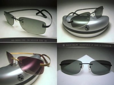 信義計劃 眼鏡 Alain Delon 9035 亞蘭德倫 AD 偏光太陽眼鏡 彈性 記憶 鈦金屬 無焊接點 一體成型