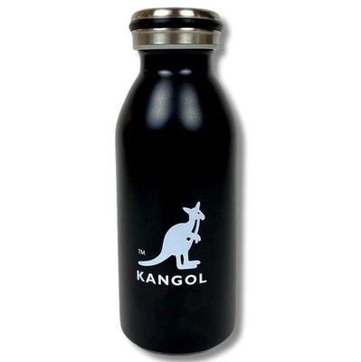【AYW】KANGOL LOGO CUP 英國袋鼠 黑色 環保 輕量止滑 不鏽鋼水瓶 保冷 保溫瓶 保溫杯 牛奶瓶 水壺