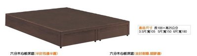 森寶藝品傢俱e-30品味生活臥室系列 604-53 白梣木5尺六分木心板床底(全封耐磨.塑膠邊)~特價