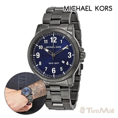MICHAEL KORS MK 男錶 手錶 鐵灰 鋼錶帶 全新正品 twemall