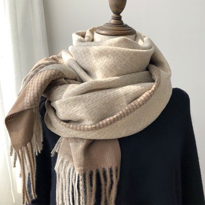 現貨熱銷-Classy key日本設計師聯名款百搭編織風圍巾女冬季圍脖披肩兩用