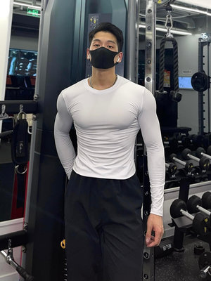 緊身衣男長袖運動上衣跑步訓練籃球肌肉速干吸汗透氣彈力健身衣服-Misaki精品