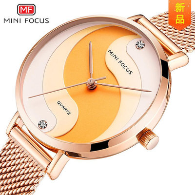 現貨女士手錶腕錶MINI FOCUS品牌時尚簡約鑲鉆韓式女錶日本機芯防水米蘭網帶0291L