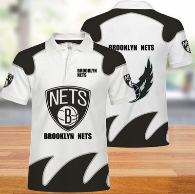潮流衣品 NBA Brooklyn Nets隊男女polo衫t恤夏季 ferrari rra