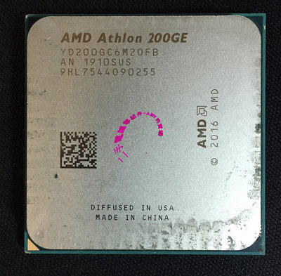 AMD Athlon 200GE 雙核心處理器，Socket:AM4