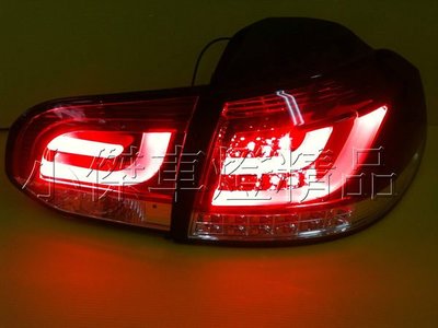☆小傑車燈☆全新 VW 福斯 golf 6代 golf 6 golf 09年類R20光柱紅白晶鑽+ LED 方向燈 尾燈