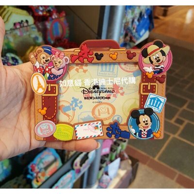 香港迪士尼 HK 可愛風造型磁鐵相框 米奇 米妮 達菲 史黛拉 如意貓