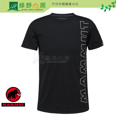 MAMMUT 長毛象 男 QD Logo Print T-Shirt AF輕便短T 黑 PRT4 1017-02011