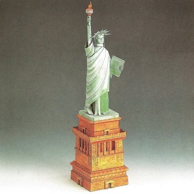 手工制作美國紐約自由女神像建筑3D紙質模型紙藝玩具~~特價