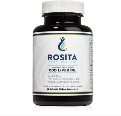 美國Rosita Extra Virgin Cod Liver Oil魚肝油維AD90粒