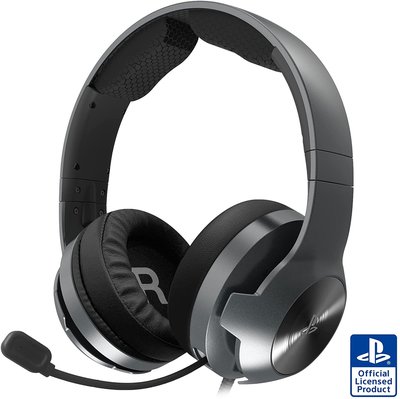 全新PS4周邊 HORI PRO 頭戴式有線耳機麥克 PS4-147 黑色 立體聲 可語音【歡樂屋】
