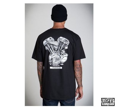 【AXE】LOSER MACHINE-PANHEAD T-SHIRT[黑] 重機 潮流 街頭 西岸硬派T恤 哈雷 敗者機