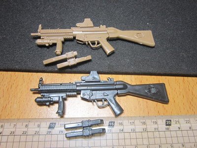 B2兵工裝備 1/6長托版MP5衝鋒槍一把 mini模型