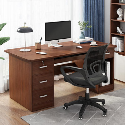 辦公桌椅組合職員單人簡約現代書桌辦公室工作臺家用臺式電腦桌