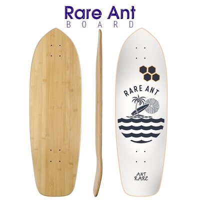 【好品質】  RARE ANT3代陸地衝浪板板面 全竹玻纖高靈活性滑板新腳窩設計3.0