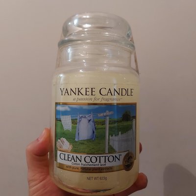Yankee candle 清爽棉 蠟燭 瑕疵 623g