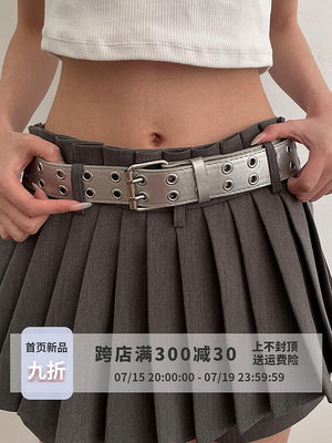 ~爆款熱賣 腰帶~腰帶女千禧辣妹y2k裝飾2024新款夏季個性學生韓版皮帶百搭配裙子