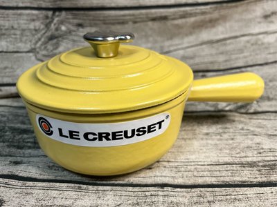 LE CREUSET 《含羞草黃＆磨砂黃》16cm熊頭單柄醬汁鍋