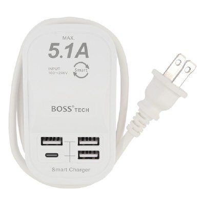 【書香世家】全新未拆【BOSS 5.1A USB智慧型充電器】直購價220元，免掛號郵資不面交