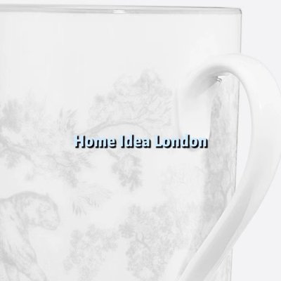 HOMEIDEA迪奧/Dior灰色老虎茹伊印花馬克杯子手工繪制7.5*9.5cm·美妝精品小屋