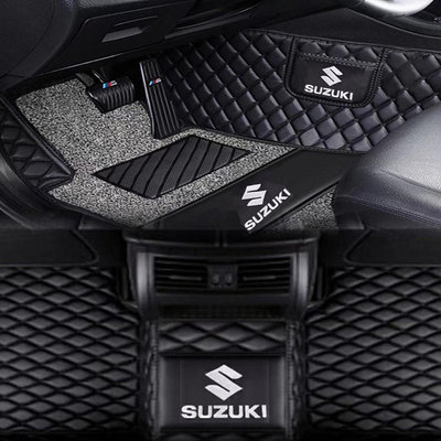Suzuki皮革腳踏墊鈴木Jimny swift Dzire Grand Vitara Alto全包圍汽車腳墊（滿599免運）