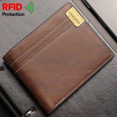 Baborry原 大量男士短款錢包個豎款  RFID男士新款錢包卡包 短款錢包-寶藏包包