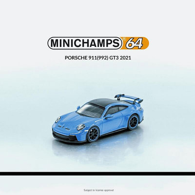 迷你切 MINICHAMPS 164 保時捷911 992 GT3 2021款 合金汽車模型