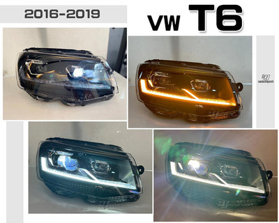 小傑車燈-全新 VW 福斯 T6 16 17 18 19 2016-2019 年 改 T6.1 全LED 跑馬方向燈 大燈 總成