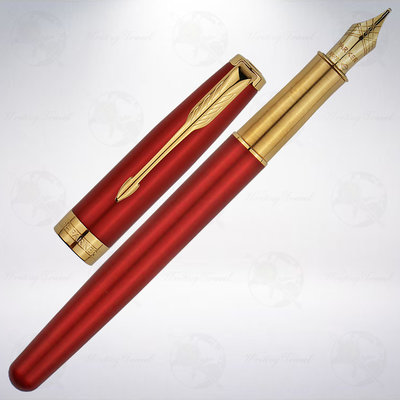 美國 派克 PARKER SONNET GT 卓爾系列18K鋼筆: 紅色