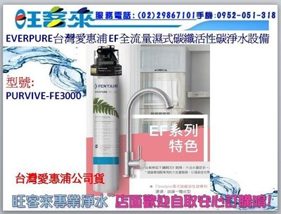台灣愛惠浦 (PurVive-EF3000) EF全流量濕式碳纖活性碳淨水設備~送好禮國際牌吹風機~分期付款0利率
