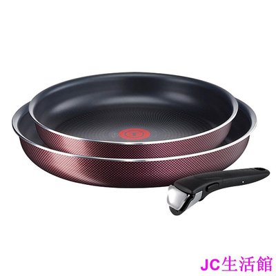 包子の屋法國特福Tefal Essential 巧變精靈系列不沾平底鍋 3件組 洗碗機及烤箱適用 不含PFOA 佳溫紅心科