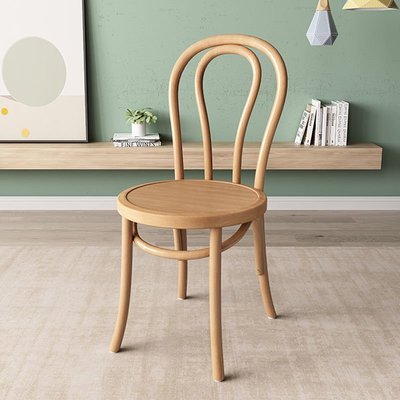 【熱賣精選】實木餐椅Thonet索耐特18號椅美式復古椅子做舊曲木椅桑納椅餐廳椅