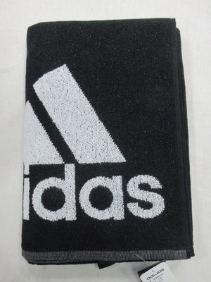 【ADIDAS】~ adidas 運動毛巾 大毛巾 浴巾 比利時製造 AB8008 黑