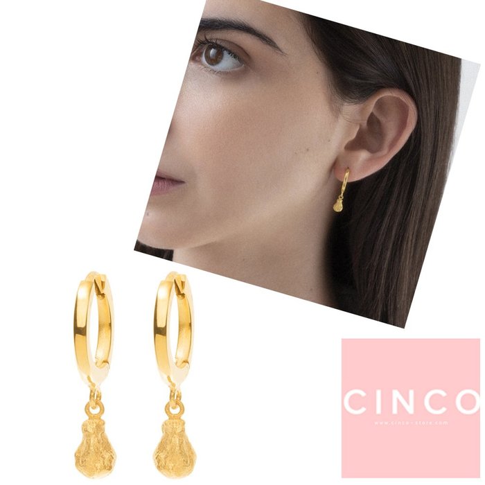 葡萄牙精品 CINCO 台北ShopSmart直營店 Goldie earrings 24K金耳環 迷你金塊耳環