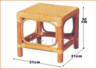 *實木之家*四角藤椅-大(高30cm)#P22小椅子系列373-11~實木小板凳椅 小座椅 輔助椅