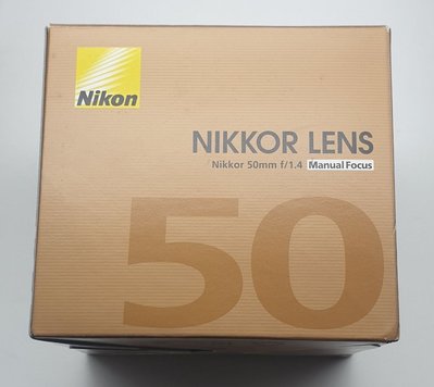 全新 Nikon Ai 50mm F1.4   (手動對焦鏡)，F/1.4 大光圈 AI S鏡頭  完整盒裝 榮泰貨 保固1年