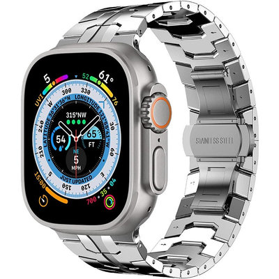 天極TJ百貨Apple Watch Ultra 2 不鏽鋼錶帶 49mm Apple Watch S8/S7/6/5/SE 錶帶
