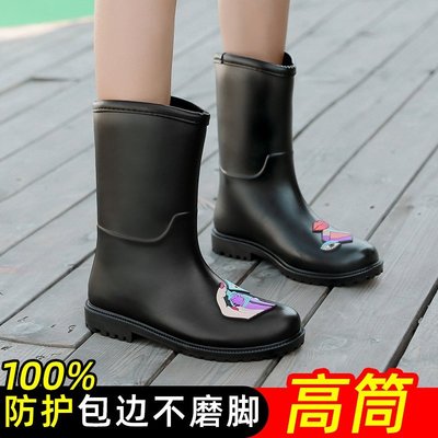 【熱賣下殺】雨鞋女士時尚外穿中短筒雨靴膠鞋防水鞋防滑韓國耐磨可愛成人雨鞋