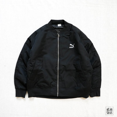 貳柒商店) Puma T7 Bomber 女款 黑色 棒球外套 防潑水 謝欣穎 寬鬆 外套 62168901