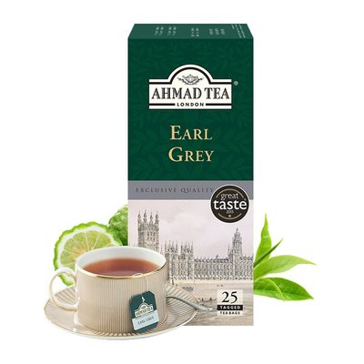 緣一英國AHMAD TEA亞曼進口茶葉英式經典格雷伯爵紅茶袋泡茶2g×25包